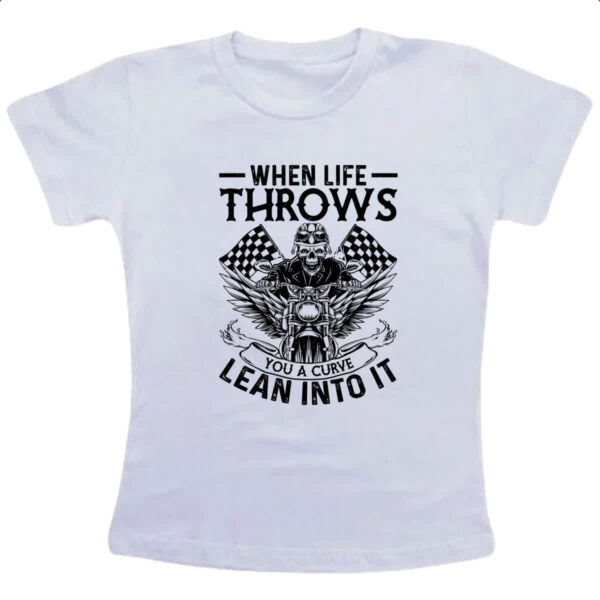 Camiseta Infanto Juvenil Motorcycle when life throws