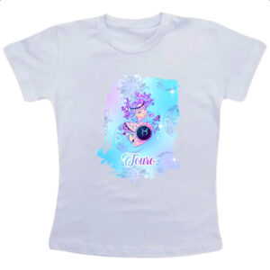 Camiseta Infanto Juvenil Touro fundo zodiacal