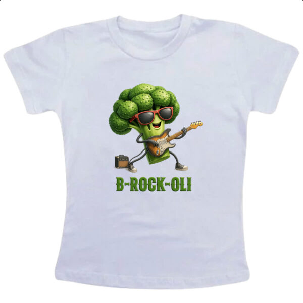 Camiseta Infanto Juvenil Brocolis Rock Roll