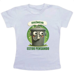 Camiseta Infanto Juvenil Lata de Lixo pensando