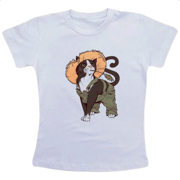 Camiseta Infanto Juvenil Gato da roca
