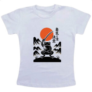 Camiseta Infanto Juvenil Sapo Samurai Sunset