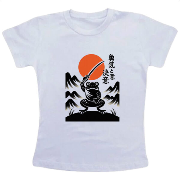 Camiseta Infanto Juvenil Sapo Samurai Sunset