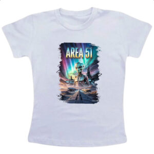 Camiseta Infanto Juvenil Area 51 Poster Futurista