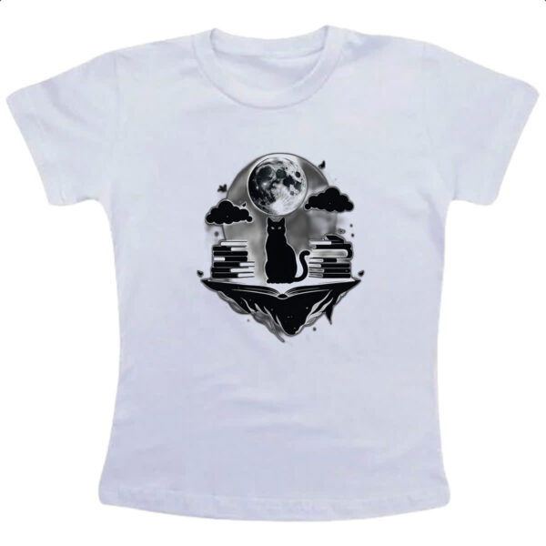 Camiseta Infanto Juvenil Gatro Preto do conhecimento