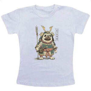 Camiseta Infanto Juvenil Pug Samurai