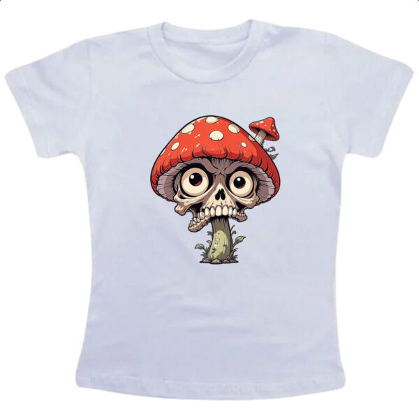 Camiseta Infanto Juvenil Cogumelo Caveira