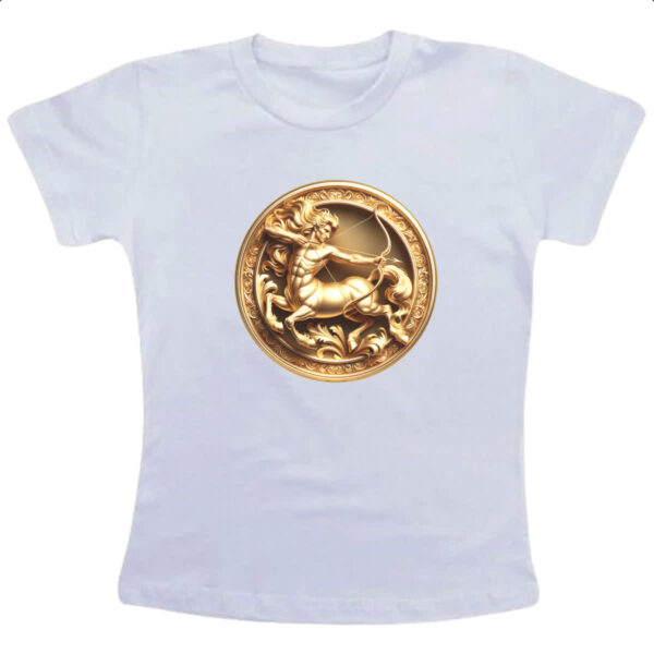 Camiseta Infanto Juvenil Signo de Sagitario moeda de ouro