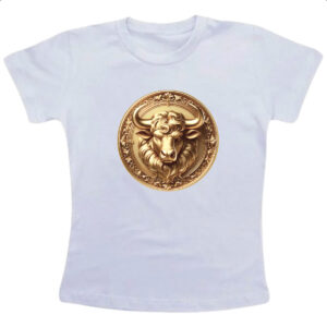 Camiseta Infanto Juvenil Signo de Touro moeda de ouro