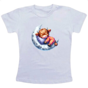 Camiseta Infanto Juvenil Cute Bufalo dormindo na Lua