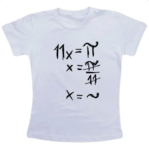 Camiseta Infanto Juvenil Equacao matematica PI TIL