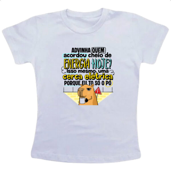 Camiseta Infanto Juvenil Capivara Energia hoje