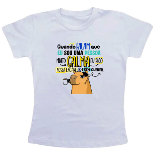 Camiseta Infanto Juvenil Capivara Muito calma