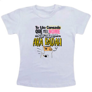 Camiseta Infanto Juvenil Capivara Nome Cansada