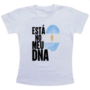 Camiseta Infanto Juvenil Esta no meu DNA Argentina