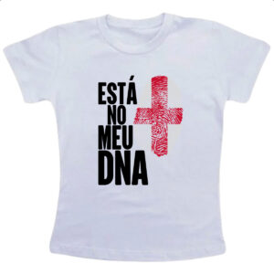 Camiseta Infanto Juvenil Esta no meu DNA Inglaterra