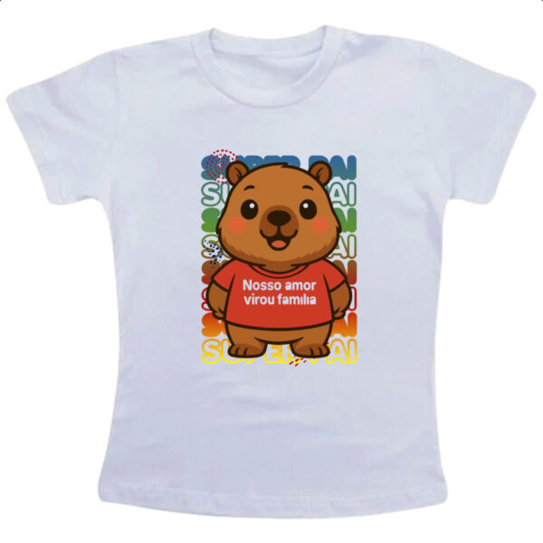 Camiseta Infanto Juvenil Capivara Paizao Familia
