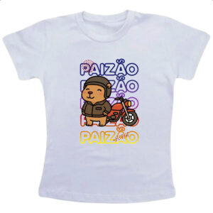 Camiseta Infanto Juvenil Capivara Paizao Motoqueiro