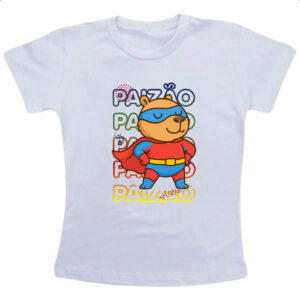 Camiseta Infanto Juvenil Capivara Paizao Super Heroi