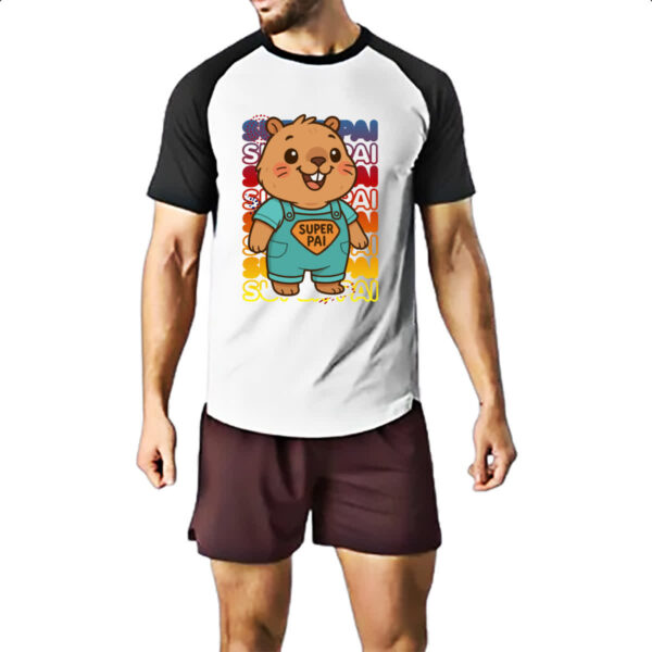 Camiseta Raglan Capivara Paizao Super Pai 2 - Imagem 2