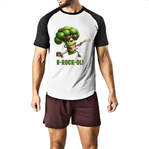 Camiseta Raglan Brocolis Rock Roll - Imagem 2
