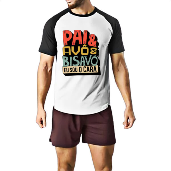 Camiseta Raglan Pai avo e bisavo - Imagem 2