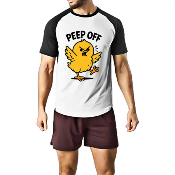 Camiseta Raglan Pintinho Amarelo Peep Off - Imagem 2