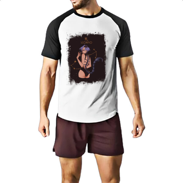Camiseta Raglan Anime Signo de Escorpiao - Imagem 2