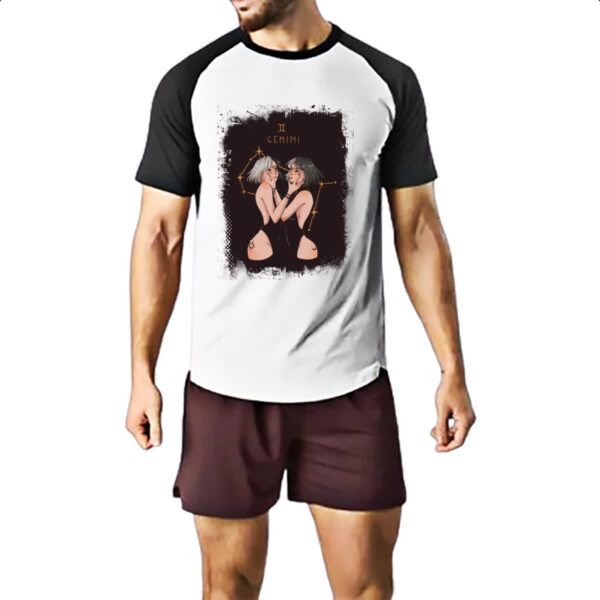 Camiseta Raglan Anime Signo de Gemeos - Imagem 2