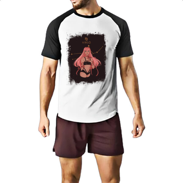 Camiseta Raglan Anime Signo de Virgem - Imagem 2