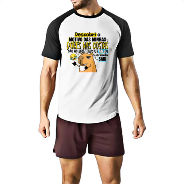 Camiseta Raglan Capivara Dores nas costas - Imagem 2