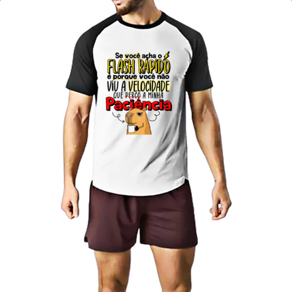 Camiseta Raglan Capivara Flash Rapido - Imagem 2
