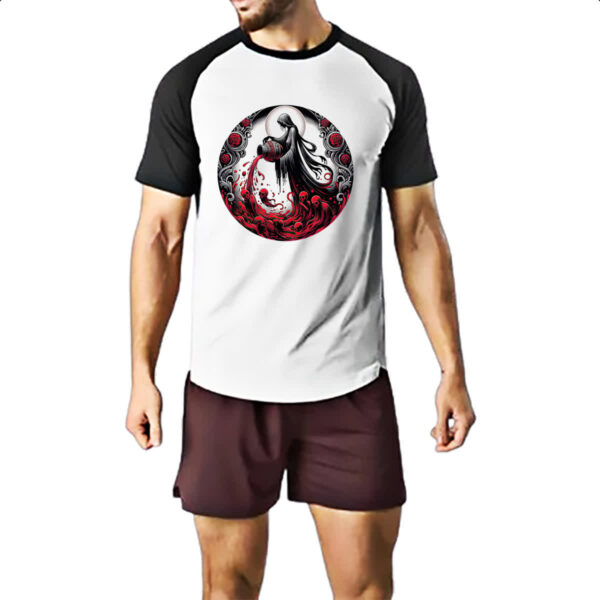 Camiseta Raglan Signo Gotico de Aquario - Imagem 2