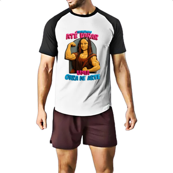 Camiseta Raglan Esculpindo ate virar obra de arte - Imagem 2