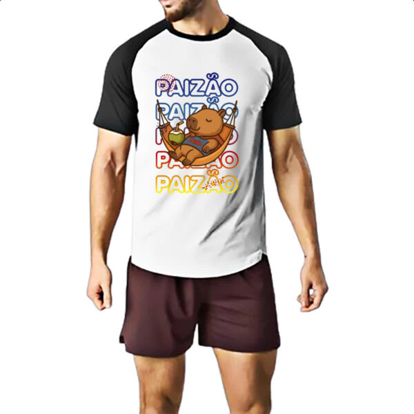 Camiseta Raglan Capivara Paizao Relax - Imagem 2