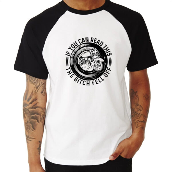 Camiseta Raglan Motorcycle Can you read - Imagem 3