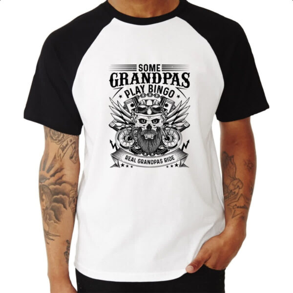 Camiseta Raglan Motorcycle Grandpas - Imagem 3