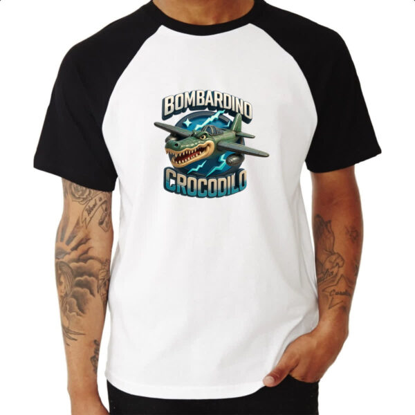 Camiseta Raglan Bombardino Crocodilo - Imagem 3