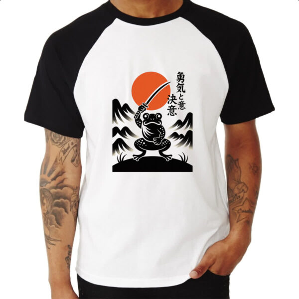 Camiseta Raglan Sapo Samurai Sunset - Imagem 3