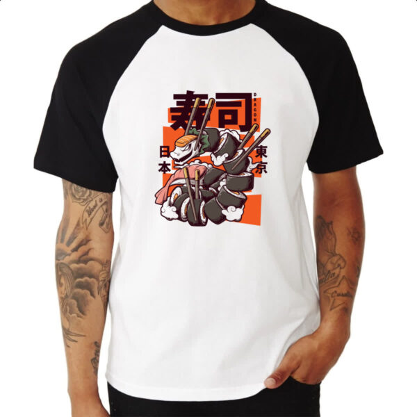 Camiseta Raglan Serpente Sushi - Imagem 3
