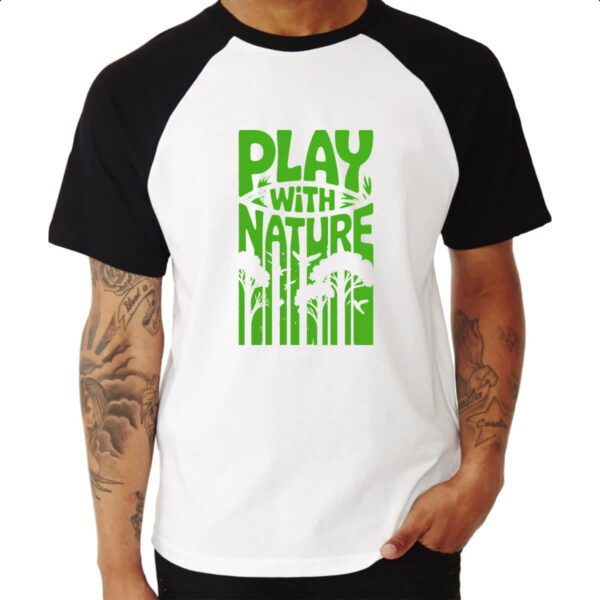 Camiseta Raglan Play with nature - Imagem 3