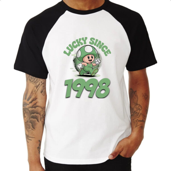 Camiseta Raglan Lucky Since 1998 - Imagem 3
