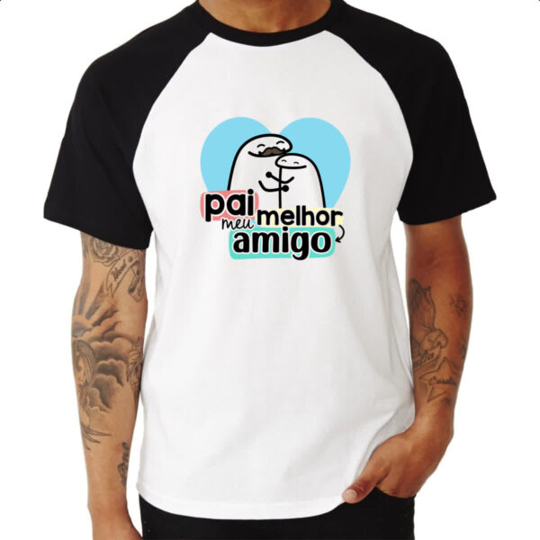 Camiseta Raglan Dia dos Pais Flork Amigo - Imagem 3
