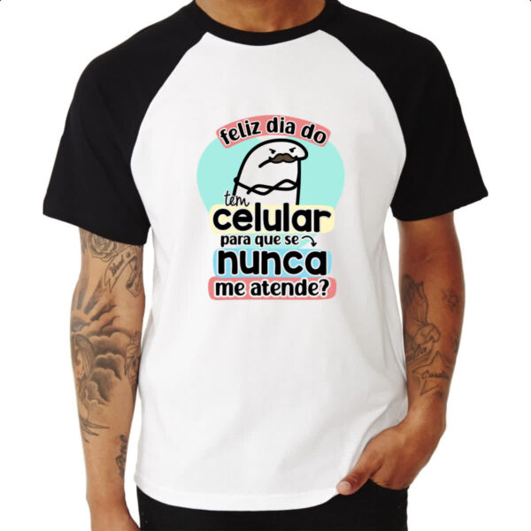 Camiseta Raglan Dia dos Pais Flork Celular - Imagem 3