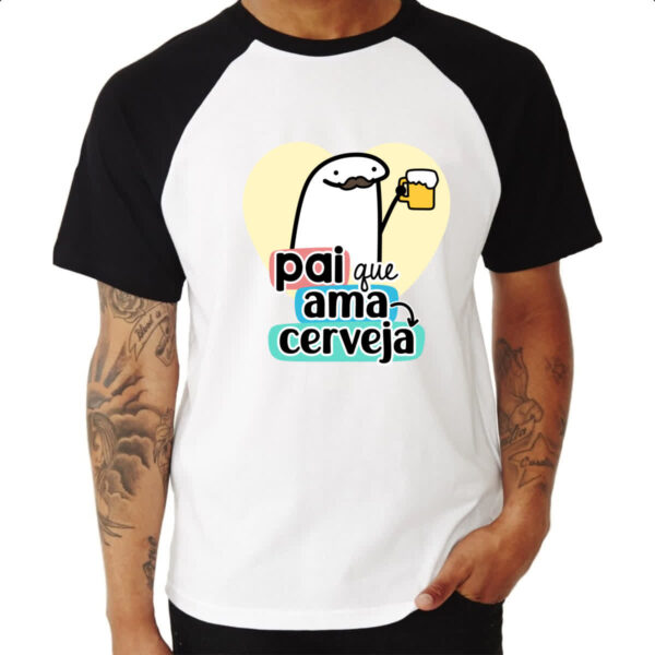 Camiseta Raglan Dia dos Pais Flork Cerveja - Imagem 3