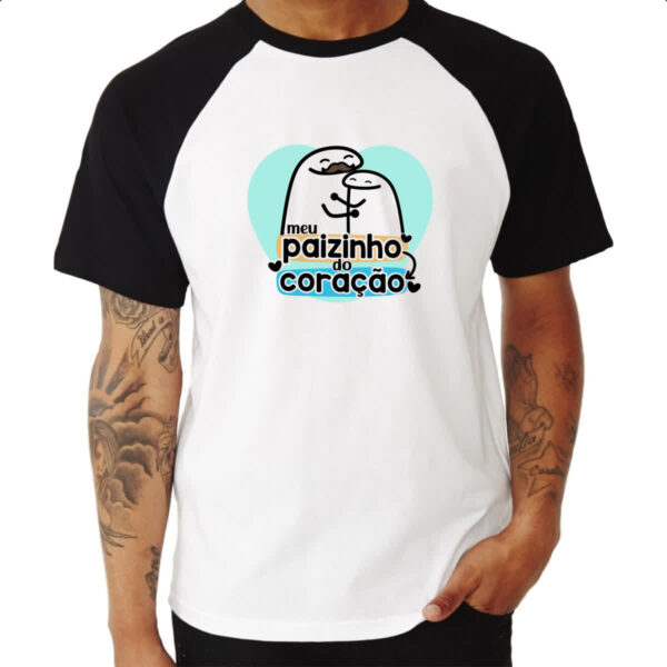 Camiseta Raglan Dia dos Pais Flork Coracao - Imagem 3