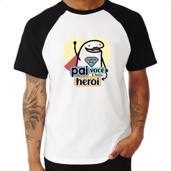 Camiseta Raglan Dia dos Pais Flork Heroi - Imagem 3