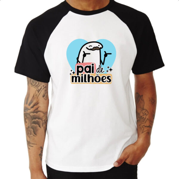 Camiseta Raglan Dia dos Pais Flork Milhoes - Imagem 3