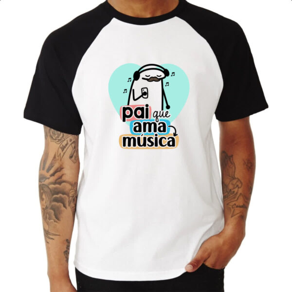 Camiseta Raglan Dia dos Pais Flork Musica - Imagem 3