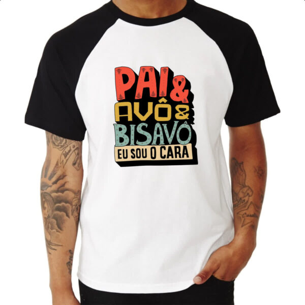 Camiseta Raglan Pai avo e bisavo - Imagem 3